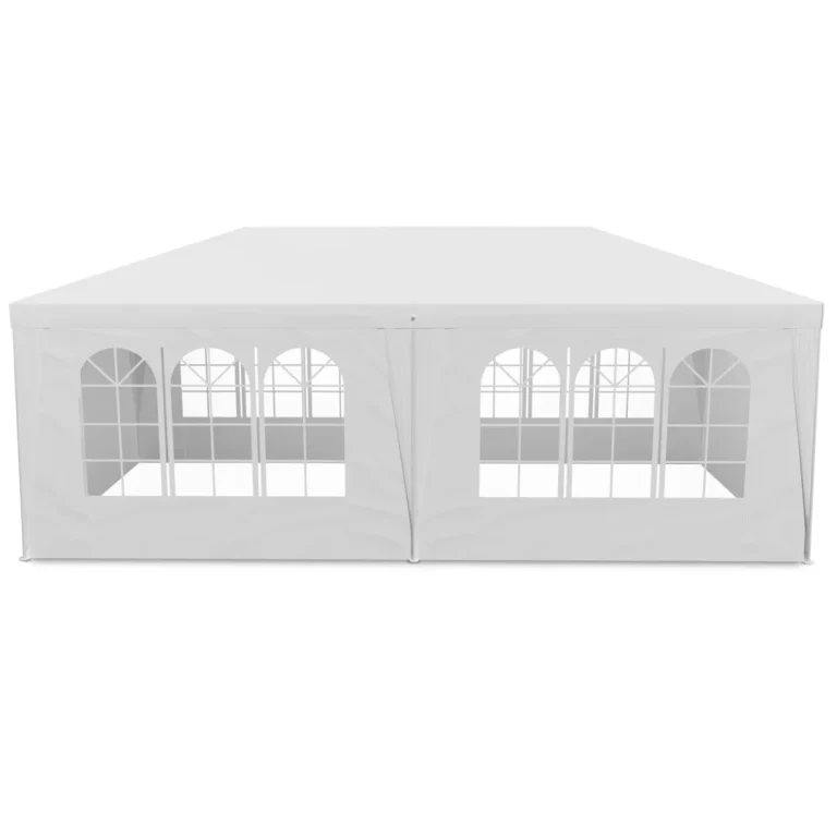 Vrtni Paviljon Sa 6 Stijenki, 3 × 6 M, Bijeli, Plonos 2