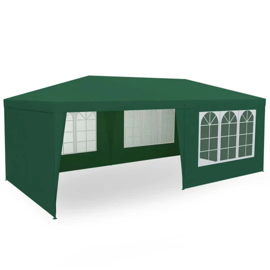Vrtni Paviljon Sa 6 Stijenki, 3 × 6 M, Zeleni, Plonos 1