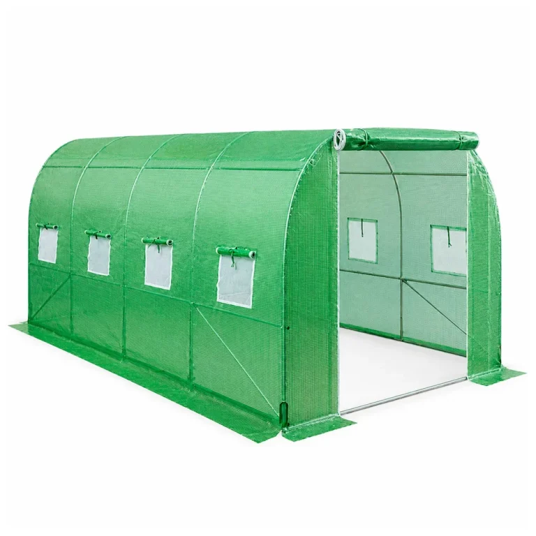 Vrtni Staklenik Od Folije Za Povrće S Prozorima, Zeleni Uv, 4,5x2x2 M, 9m² 10