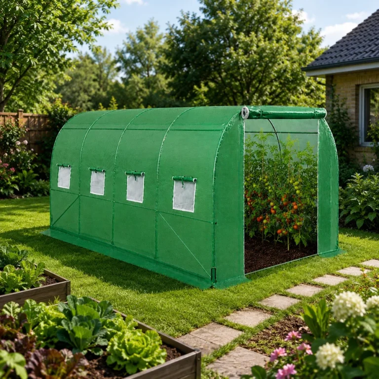 Vrtni Staklenik Od Folije Za Povrće S Prozorima, Zeleni, Uv, 4x2,5x2 M, 10m² 6
