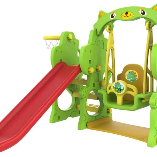Vrtni Tobogan 3 U 1 S Ljuljačkom I Košem Dinosaur 1