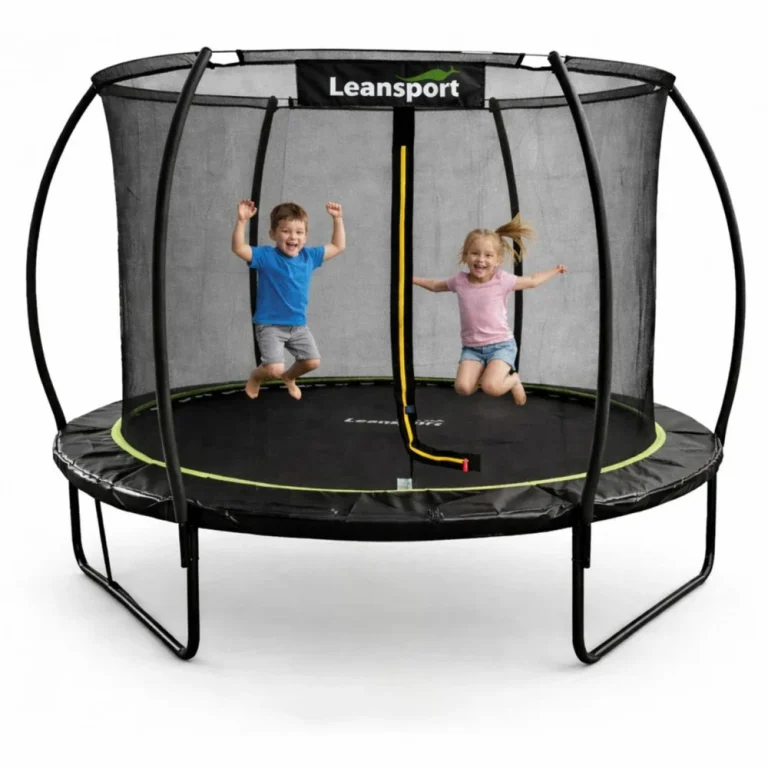 Vrtni Trampolin Lean S Unutarnjom Mrežom Crno Zeleni 183 Cm 6 Stopa 2