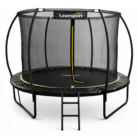 Vrtni Trampolin Lean S Unutarnjom Mrežom Crno Zeleni 252 Cm 8 Stopa 1