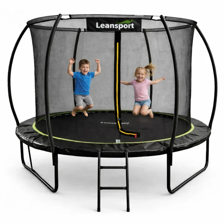 Vrtni Trampolin Lean S Unutarnjom Mrežom Crno Zeleni 252 Cm 8 Stopa 6