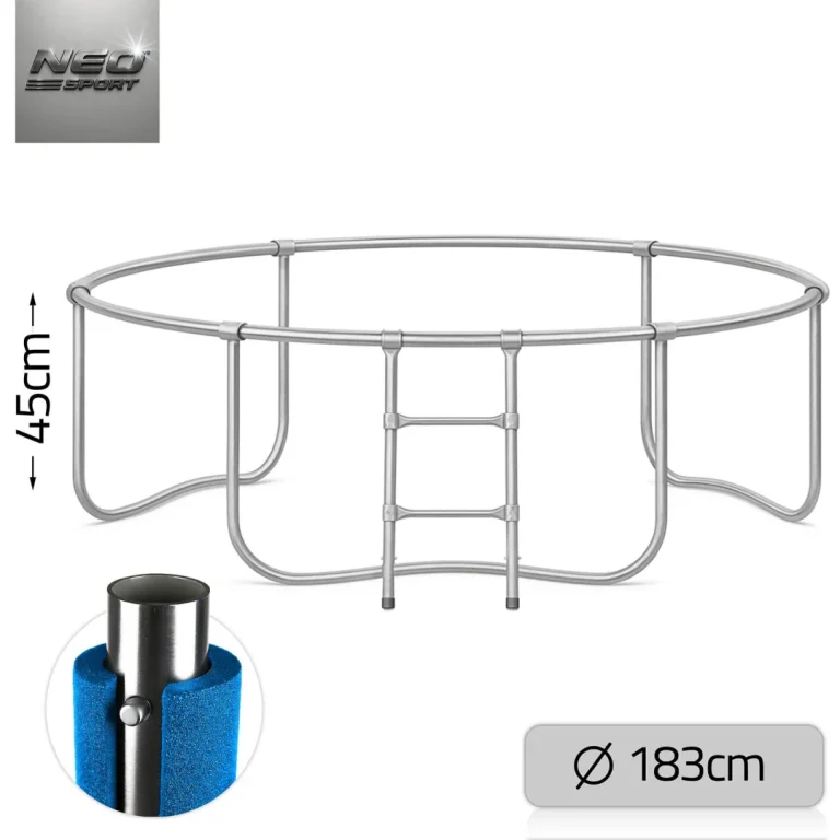 Vrtni Trampolin Neo Sport 183 Cm, 6 Ft, Vanjska Mreža I Ljestve 12