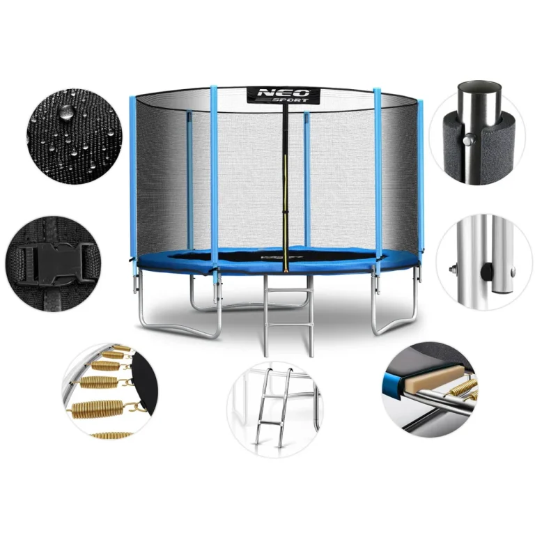 Vrtni Trampolin Neo Sport 183 Cm, 6 Ft, Vanjska Mreža I Ljestve 5