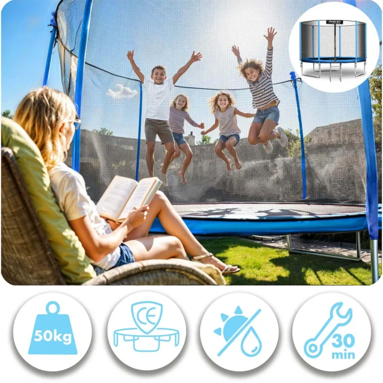 Vrtni Trampolin Neo Sport 183 Cm, 6 Ft, Vanjska Mreža I Ljestve 7
