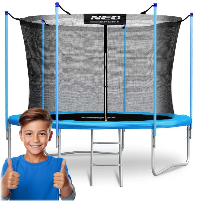 Vrtni Trampolin Neo Sport 252 Cm, 8 Ft, Unutarnja Mreža I Ljestve 12