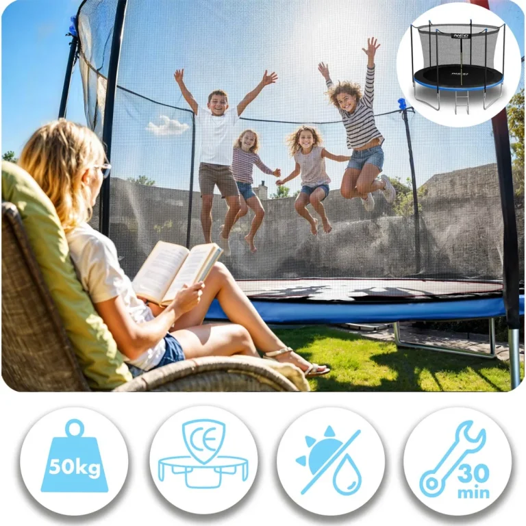 Vrtni Trampolin Neo Sport Ns 06w241 183 Cm, 6 Ft, Unutarnja Mreža I Ljestve 7