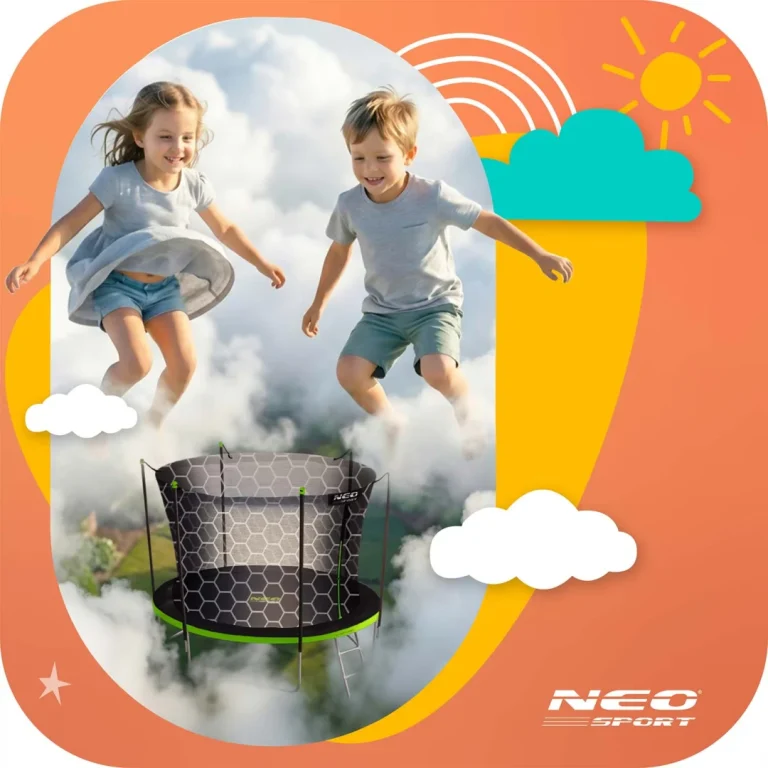 Vrtni Trampolin Neo Sport Ns 08w231 252 Cm, 8 Ft, Unutarnja Mreža I Ljestve 10