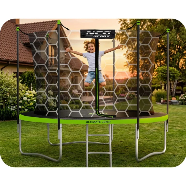 Vrtni Trampolin Neo Sport Ns 08w231 252 Cm, 8 Ft, Unutarnja Mreža I Ljestve 11