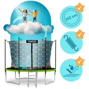 Vrtni Trampolin Neo Sport Ns 08w231 252 Cm, 8 Ft, Unutarnja Mreža I Ljestve 2