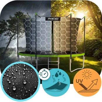 Vrtni Trampolin Neo Sport Ns 08w231 252 Cm, 8 Ft, Unutarnja Mreža I Ljestve 7