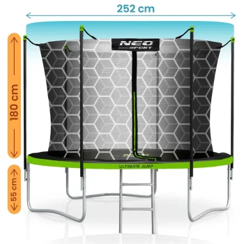 Vrtni Trampolin Neo Sport Ns 08w231 252 Cm, 8 Ft, Unutarnja Mreža I Ljestve 9
