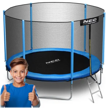 Vrtni Trampolin Neo Sport, Ø 252 Cm (8 Ft), Vanjska Mreža I Ljestve, Plava 13