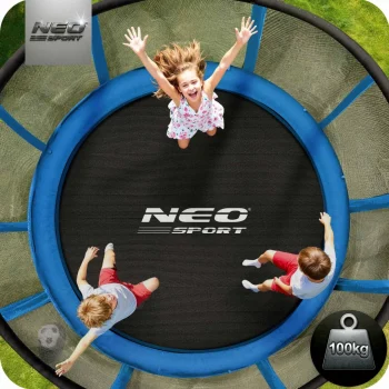 Vrtni Trampolin Neo Sport, Ø 252 Cm (8 Ft), Vanjska Mreža I Ljestve, Plava 3