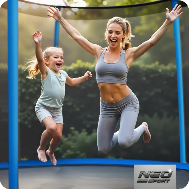 Vrtni Trampolin Neo Sport, Ø 252 Cm (8 Ft), Vanjska Mreža I Ljestve, Plava 5