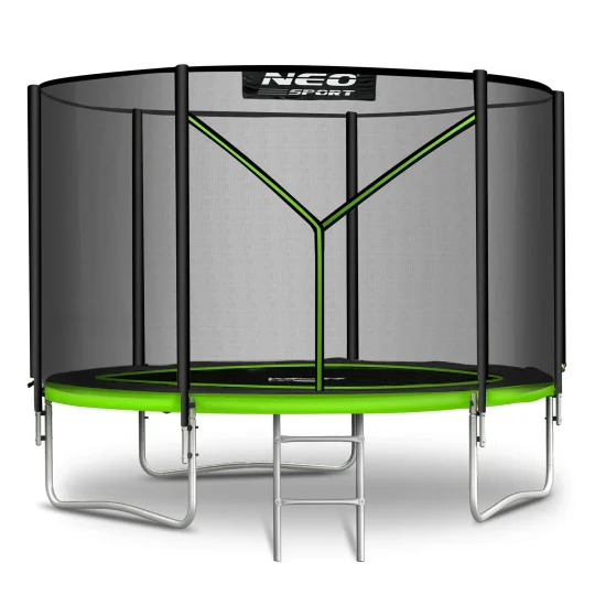 Vrtni Trampolin Neo Sport, Ø 252 Cm (8 Ft), Vanjska Mreža I Ljestve, Siva, Var. Ns 08z231 1
