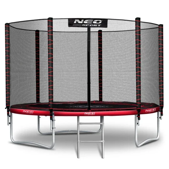 Vrtni Trampolin Neo Sport, Ø 252 Cm (8 Ft), Vanjska Mreža I Ljestve, Siva, Var. Ns 08z241 1