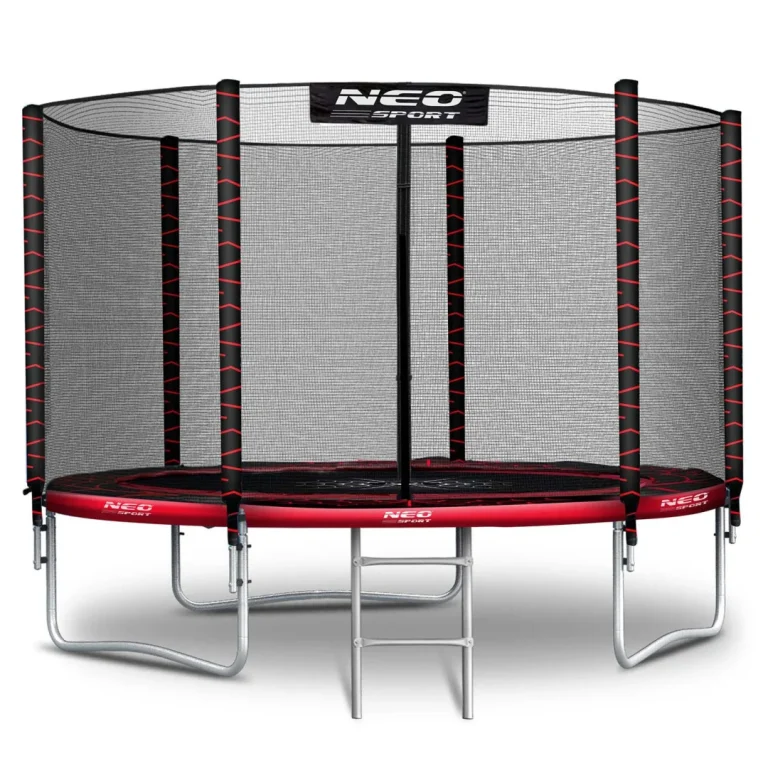 Vrtni Trampolin Neo Sport, Ø 252 Cm (8 Ft), Vanjska Mreža I Ljestve, Siva, Var. Ns 08z241 1