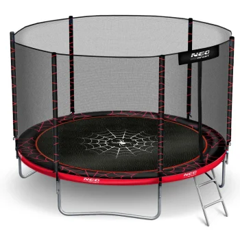 Vrtni Trampolin Neo Sport, Ø 252 Cm (8 Ft), Vanjska Mreža I Ljestve, Siva, Var. Ns 08z241 3