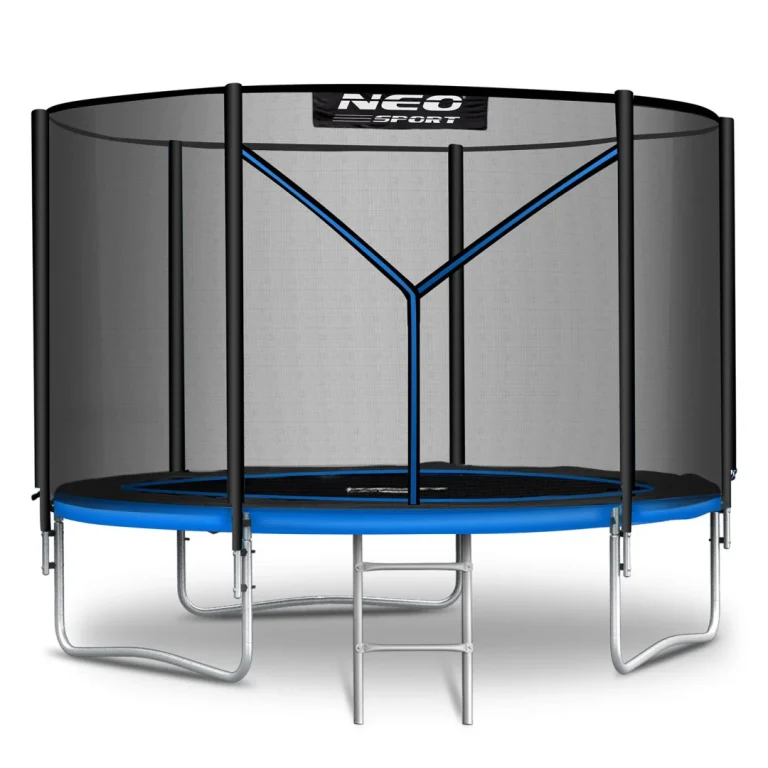 Vrtni Trampolin Neo Sport, Ø 252 Cm (8 Ft), Vanjska Mreža I Ljestve, Siva 1