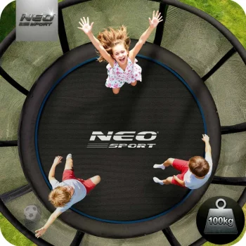 Vrtni Trampolin Neo Sport, Ø 252 Cm (8 Ft), Vanjska Mreža I Ljestve, Siva 3