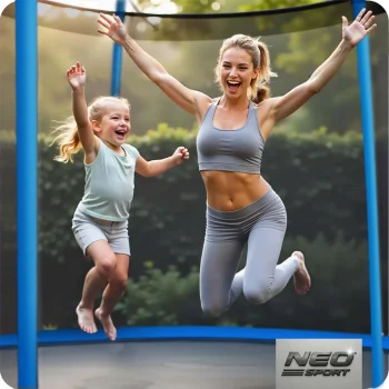Vrtni Trampolin Neo Sport, Ø 312 Cm (10 Ft), Unutarnja Mreža I Ljestve, Plava 6