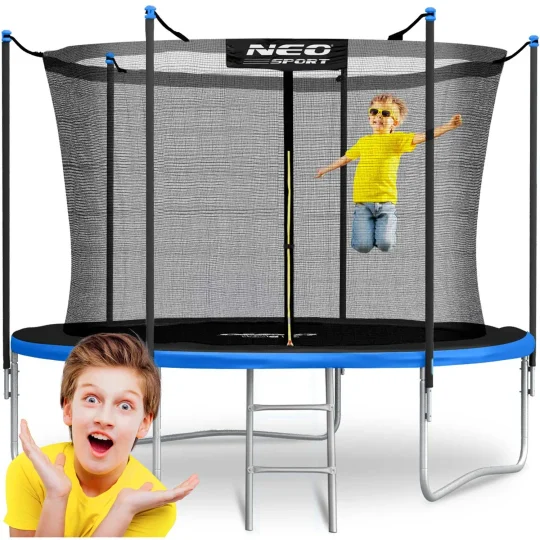 Vrtni Trampolin Neo Sport, Ø 312 Cm (10 Ft), Unutarnja Mreža I Ljestve, Siva, Var. Ns 10w241 1
