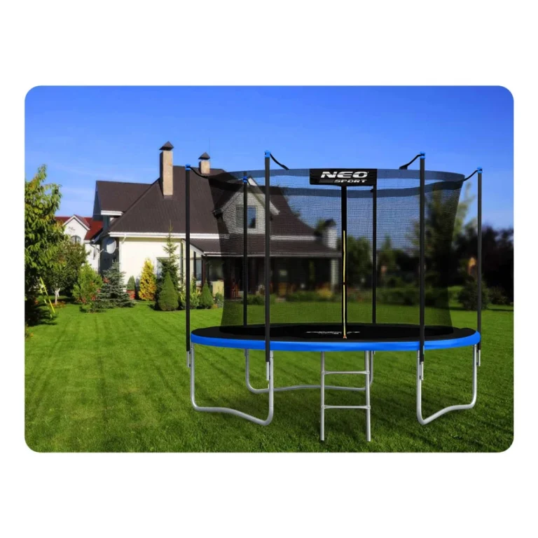 Vrtni Trampolin Neo Sport, Ø 312 Cm (10 Ft), Unutarnja Mreža I Ljestve, Siva, Var. Ns 10w241 10
