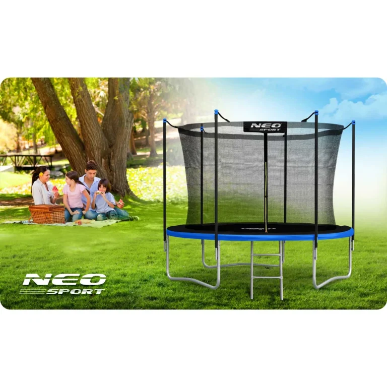 Vrtni Trampolin Neo Sport, Ø 312 Cm (10 Ft), Unutarnja Mreža I Ljestve, Siva, Var. Ns 10w241 9