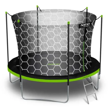Vrtni Trampolin Neo Sport, Ø 312 Cm (10 Ft), Unutarnja Mreža I Ljestve, Siva 3