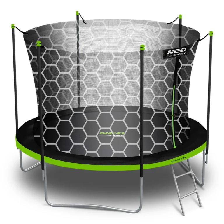 Vrtni Trampolin Neo Sport, Ø 312 Cm (10 Ft), Unutarnja Mreža I Ljestve, Siva 3