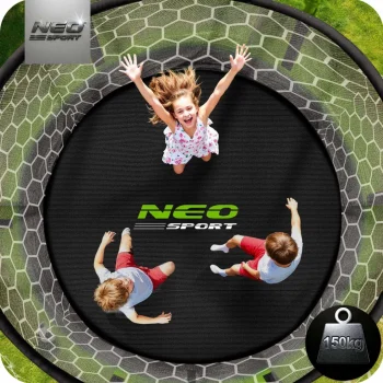 Vrtni Trampolin Neo Sport, Ø 312 Cm (10 Ft), Unutarnja Mreža I Ljestve, Siva 4