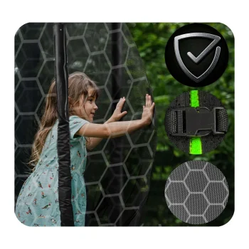Vrtni Trampolin Neo Sport, Ø 312 Cm (10 Ft), Unutarnja Mreža I Ljestve, Siva 9