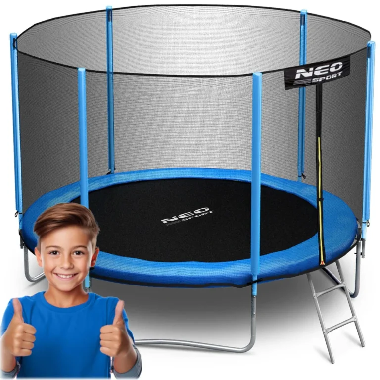 Vrtni Trampolin Neo Sport, Ø 312 Cm (10 Ft), Vanjska Mreža I Ljestve, Plava 13