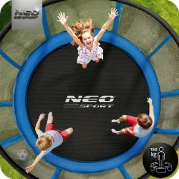 Vrtni Trampolin Neo Sport, Ø 312 Cm (10 Ft), Vanjska Mreža I Ljestve, Plava 3