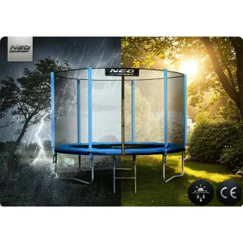 Vrtni Trampolin Neo Sport, Ø 312 Cm (10 Ft), Vanjska Mreža I Ljestve, Plava 7