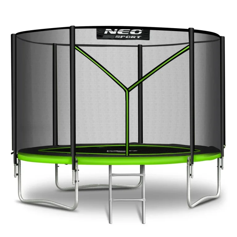 Vrtni Trampolin Neo Sport, Ø 312 Cm (10 Ft), Vanjska Mreža I Ljestve, Siva, Var. Ns 10z231 1
