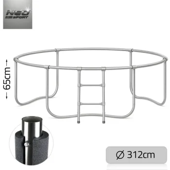 Vrtni Trampolin Neo Sport, Ø 312 Cm (10 Ft), Vanjska Mreža I Ljestve, Siva, Var. Ns 10z231 12