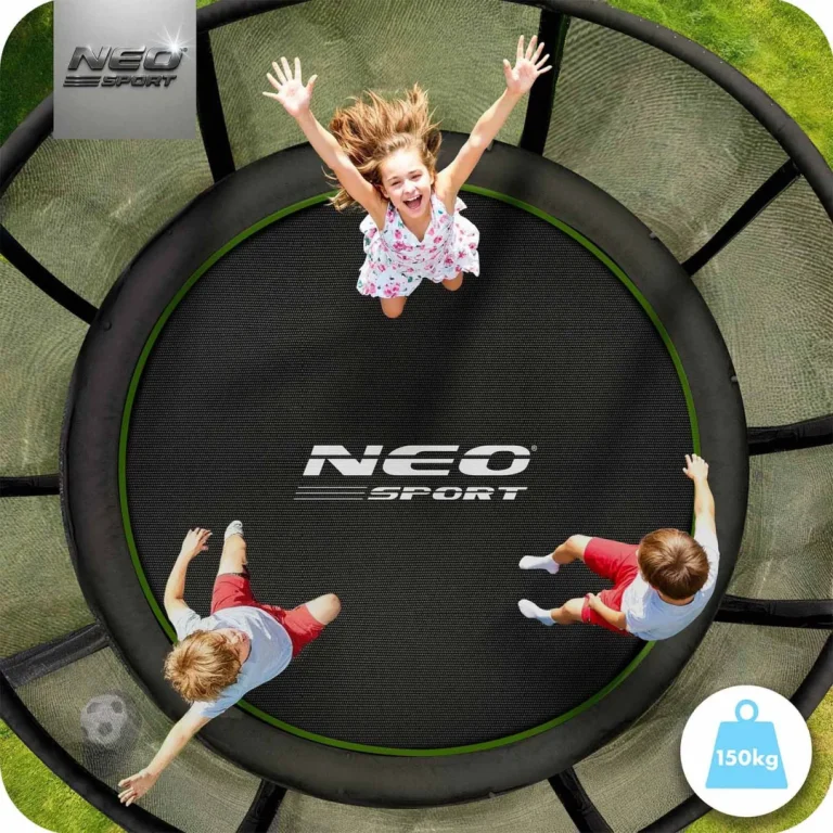 Vrtni Trampolin Neo Sport, Ø 312 Cm (10 Ft), Vanjska Mreža I Ljestve, Siva, Var. Ns 10z231 5