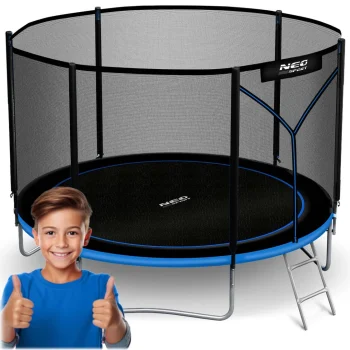 Vrtni Trampolin Neo Sport, Ø 312 Cm (10 Ft), Vanjska Mreža I Ljestve, Siva 13