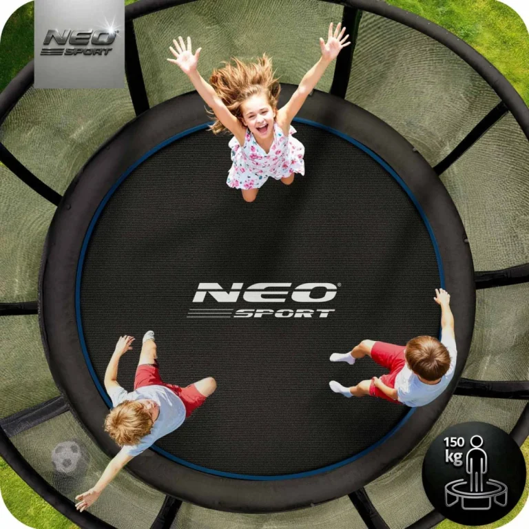Vrtni Trampolin Neo Sport, Ø 312 Cm (10 Ft), Vanjska Mreža I Ljestve, Siva 3