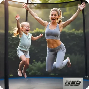 Vrtni Trampolin Neo Sport, Ø 312 Cm (10 Ft), Vanjska Mreža I Ljestve, Siva 5