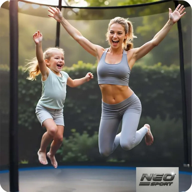 Vrtni Trampolin Neo Sport, Ø 312 Cm (10 Ft), Vanjska Mreža I Ljestve, Siva 5