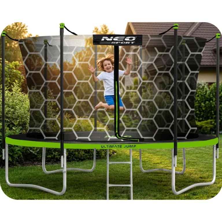 Vrtni Trampolin Neo Sport, Ø 374 Cm (12 Ft), Unutarnja Mreža I Ljestve, Siva, Var. Ns 12w231 11