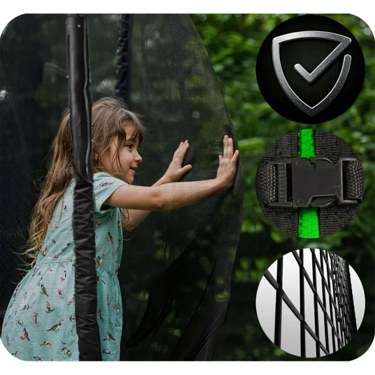 Vrtni Trampolin Neo Sport, Ø 374 Cm (12 Ft), Vanjska Mreža I Ljestve, Siva, Var. Ns 12z231 12