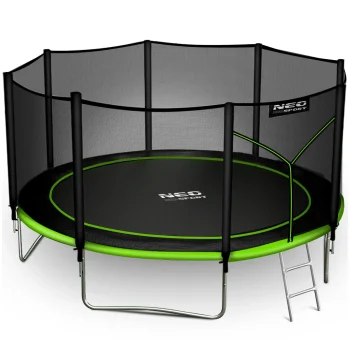 Vrtni Trampolin Neo Sport, Ø 374 Cm (12 Ft), Vanjska Mreža I Ljestve, Siva, Var. Ns 12z231 2