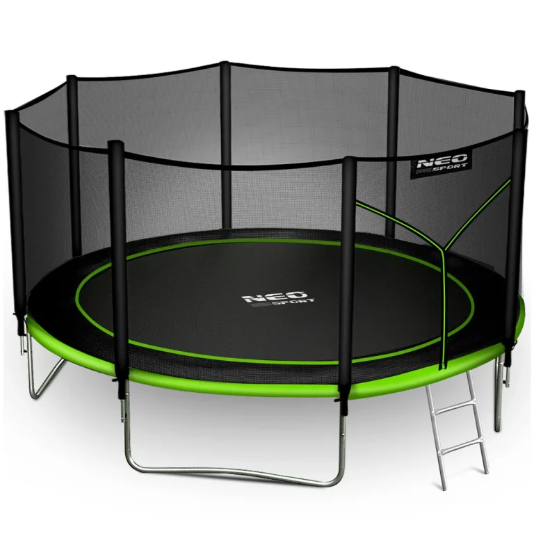 Vrtni Trampolin Neo Sport, Ø 374 Cm (12 Ft), Vanjska Mreža I Ljestve, Siva, Var. Ns 12z231 2