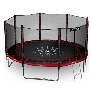 Vrtni Trampolin Neo Sport, Ø 374 Cm (12 Ft), Vanjska Mreža I Ljestve, Siva, Var. Ns 12z241 3